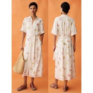 NWT ANAYA Arlo Midi Dress in Bondi Beach Print - Size Large